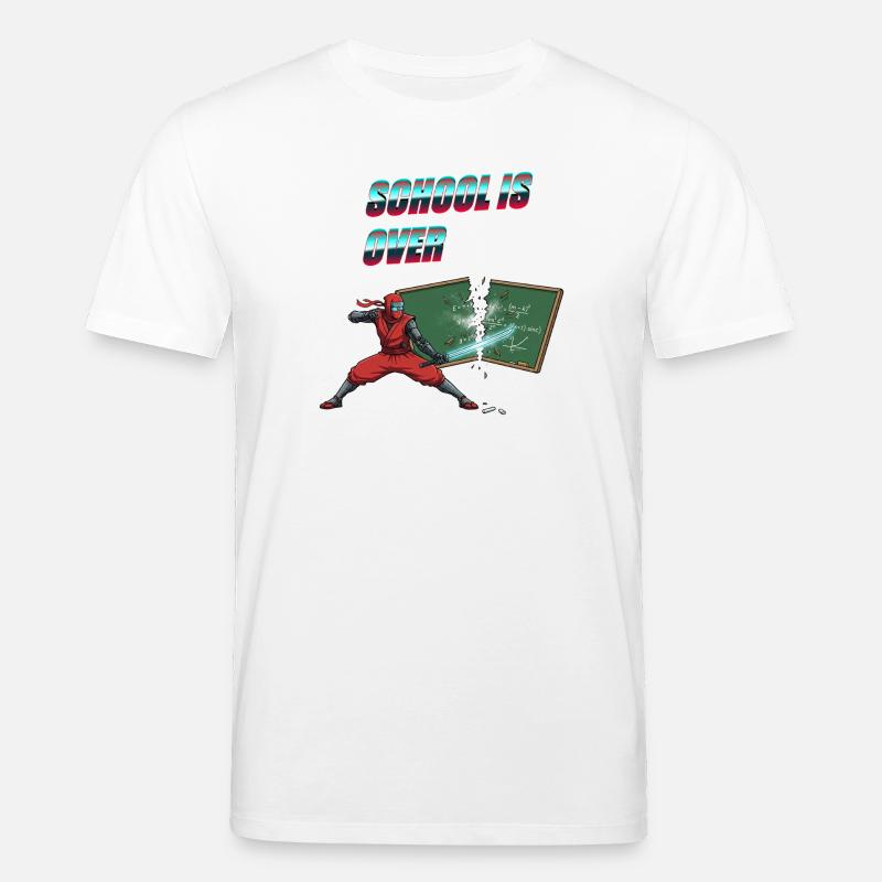Ninja Schulschluss - Stanley/Stella Unisex Bio-T-Shirt CREATOR  - Weiß