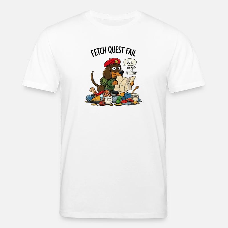 Fetch Quest Fail Pup - Stanley/Stella CREATOR Unisex Organic T-Shirt - white