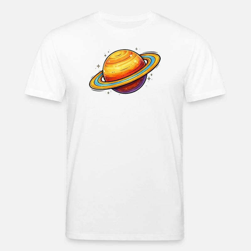 Planète Saturne - T-shirt bio CREATOR Stanley/Stella Unisexe - blanc