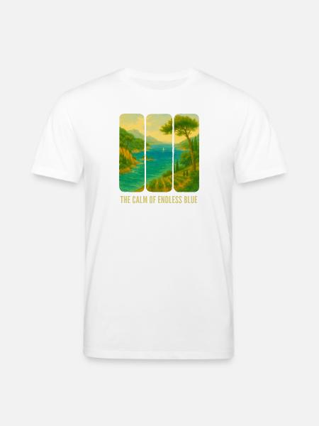 Le calme de l’horizon bleu - T-shirt bio CREATOR Stanley/Stella Unisexe - blanc