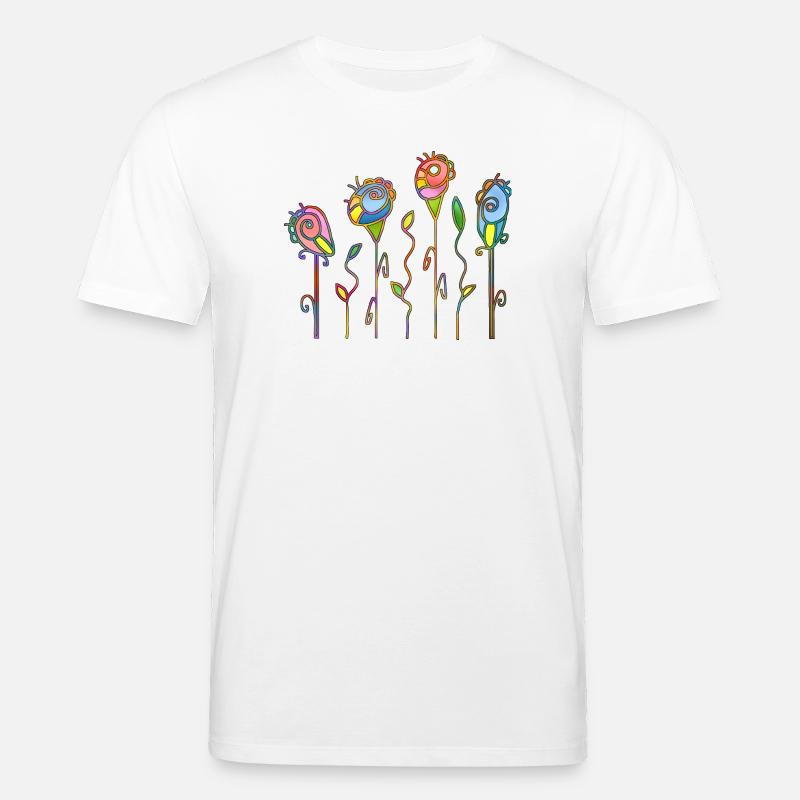 Blumen - Stanley/Stella Unisex Bio-T-Shirt CREATOR  - Weiß