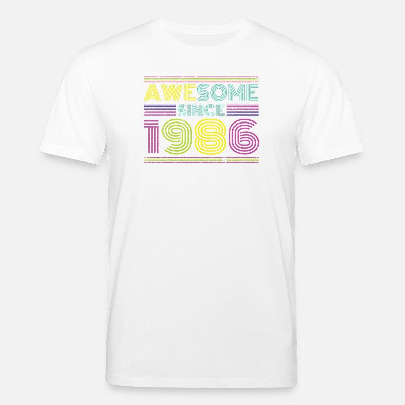 Neon Retro 1996 Jubiläum - Stanley/Stella Unisex Bio-T-Shirt CREATOR  - Weiß