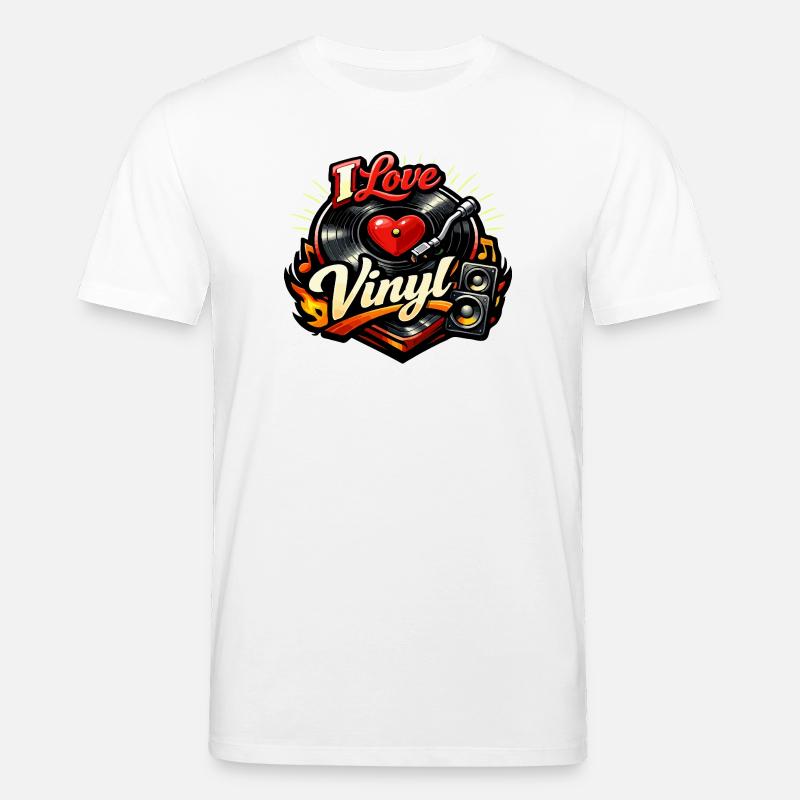 Ich liebe Vinyl - Stanley/Stella Unisex Bio-T-Shirt CREATOR  - Weiß