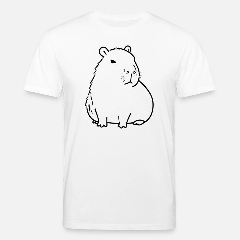 Capybara capybara noir - T-shirt bio CREATOR Stanley/Stella Unisexe - blanc