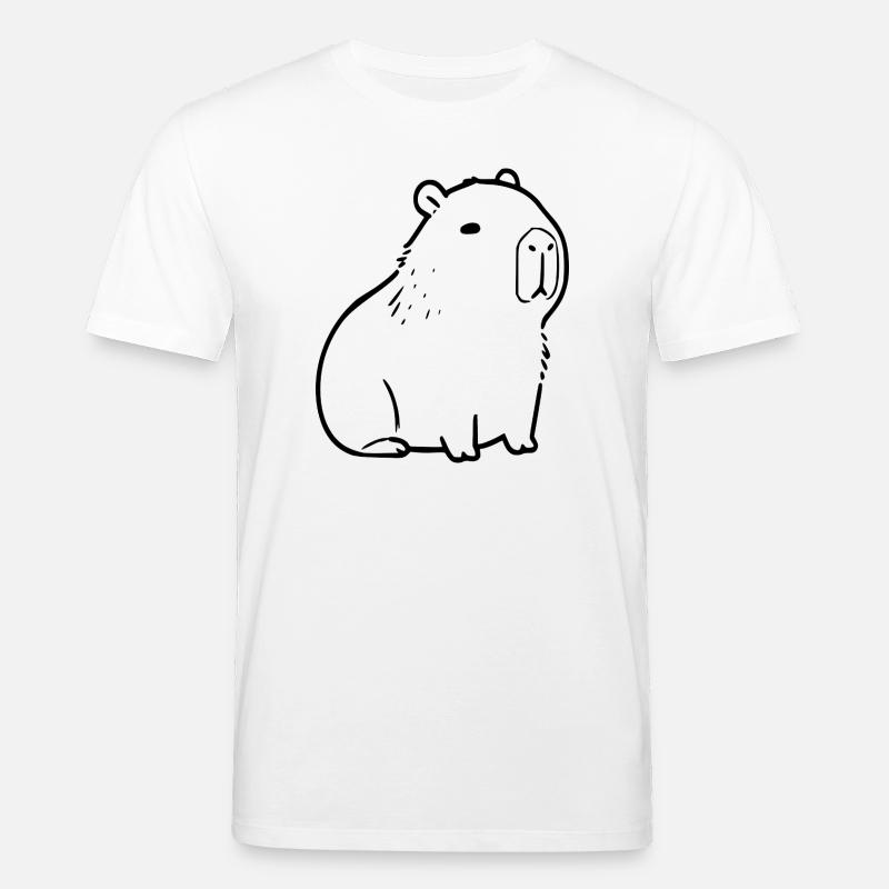 Capybara capybara noir - T-shirt bio CREATOR Stanley/Stella Unisexe - blanc