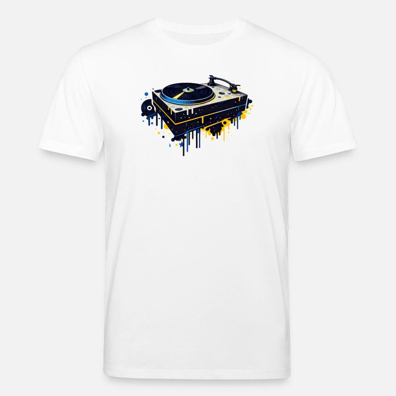 Graffiti Turntable Design - Stanley/Stella CREATOR Unisex Organic T-Shirt - white