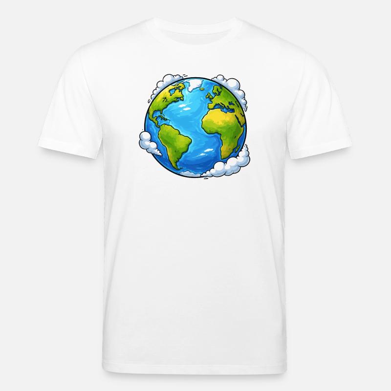Planète Monde Terrestre - T-shirt bio CREATOR Stanley/Stella Unisexe - blanc