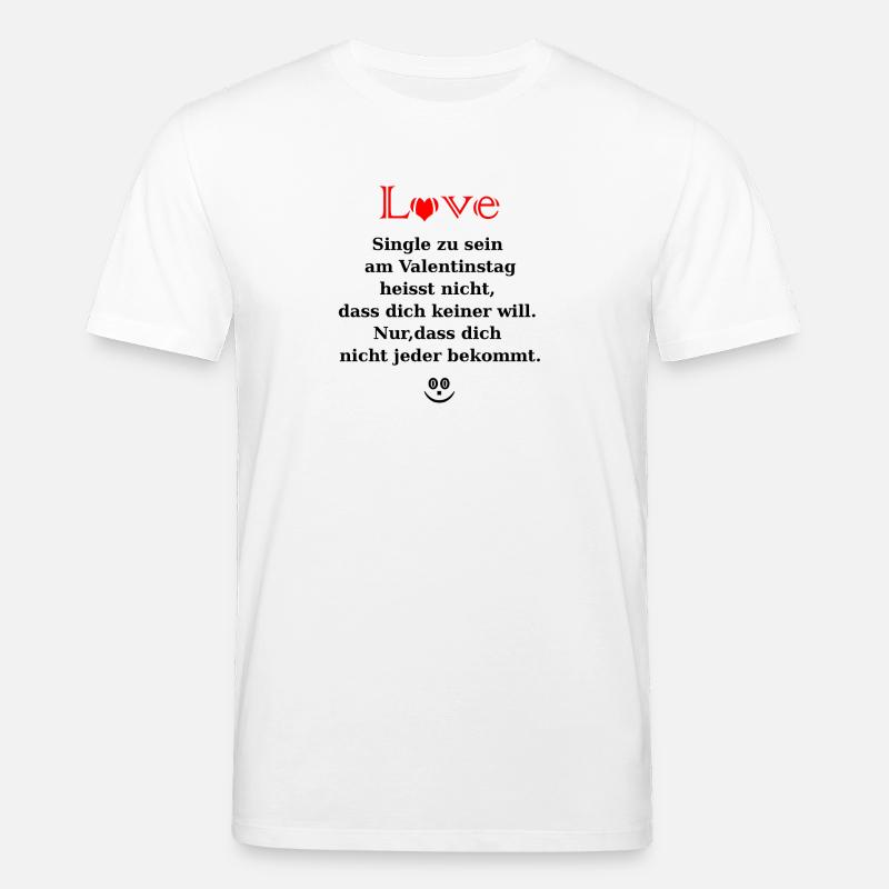 Single zur Valentin mit Herz - Stanley/Stella Unisex Bio-T-Shirt CREATOR  - Weiß