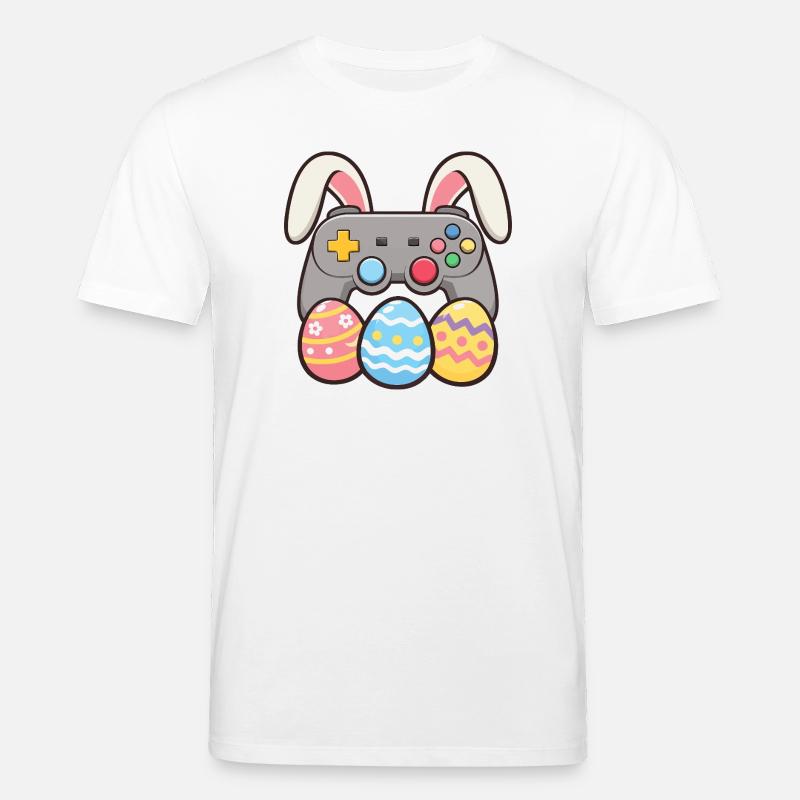 Bunny Gaming Controller Easter Gamer Spaß - Stanley/Stella Unisex Bio-T-Shirt CREATOR  - Weiß