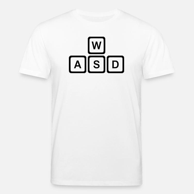 WASD Keys, PC Gaming Nerd Vector - T-shirt bio CREATOR Stanley/Stella Unisexe - blanc