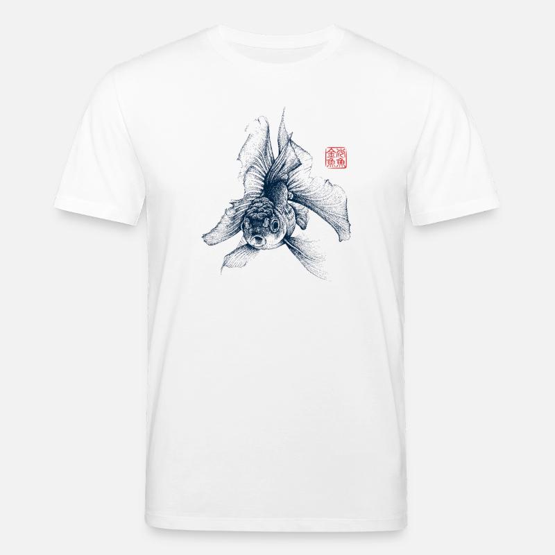 Goldfisch mit Kanji Stempel - Stanley/Stella Unisex Bio-T-Shirt CREATOR  - Weiß