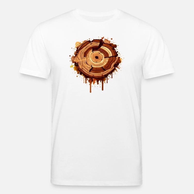 Baumscheibe im Graffiti Stil mit Farbklecksen  - Stanley/Stella Unisex Bio-T-Shirt CREATOR  - Weiß