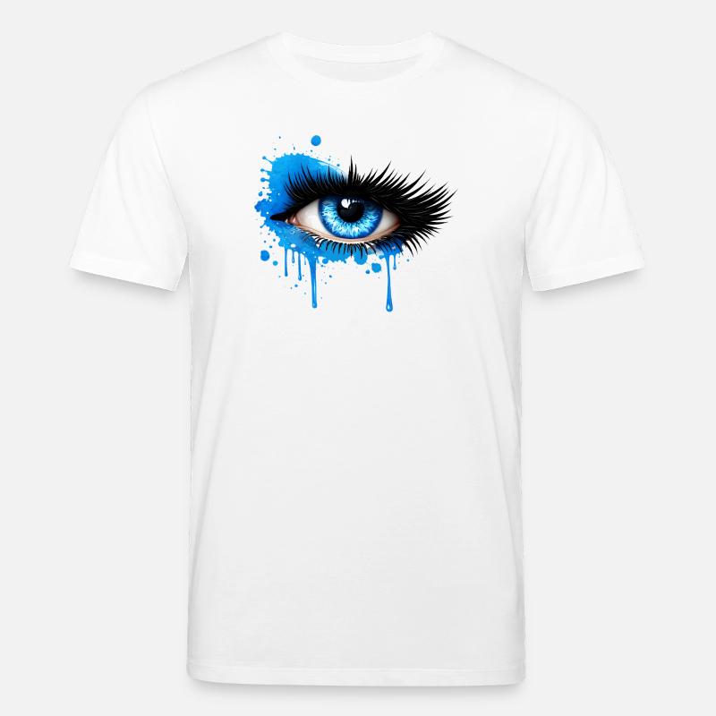 Œil bleu dans le style graffiti - T-shirt bio CREATOR Stanley/Stella Unisexe - blanc