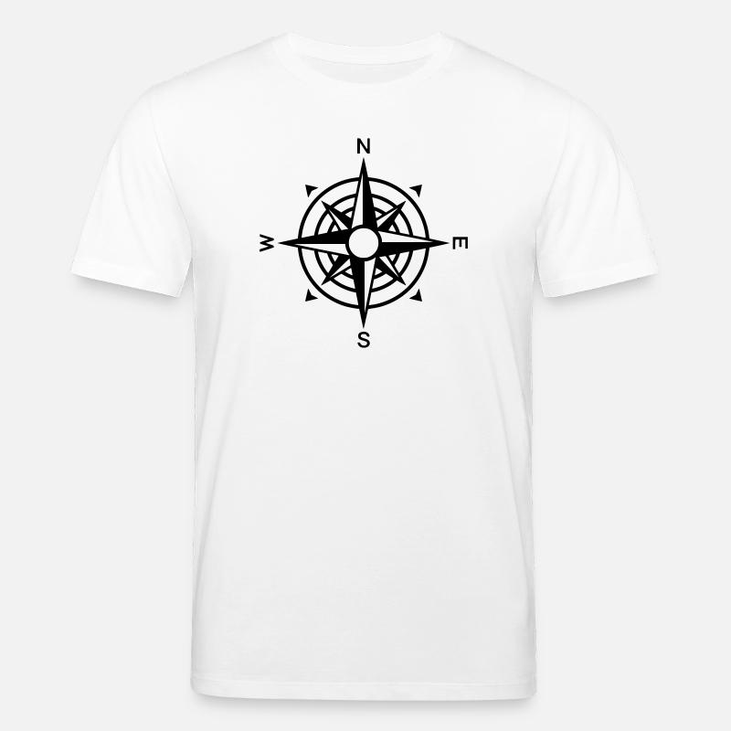 Compass Wind Rose Navigation - Stanley/Stella CREATOR Unisex Organic T-Shirt - white