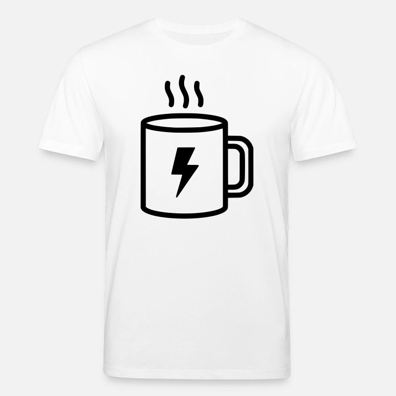 Kaffee Tasse Blitz Energie - Stanley/Stella Unisex Bio-T-Shirt CREATOR  - Weiß