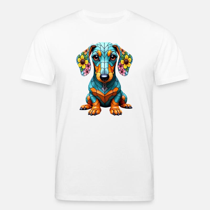 Dackel teckel teckel tekel - T-shirt bio CREATOR Stanley/Stella Unisexe - blanc