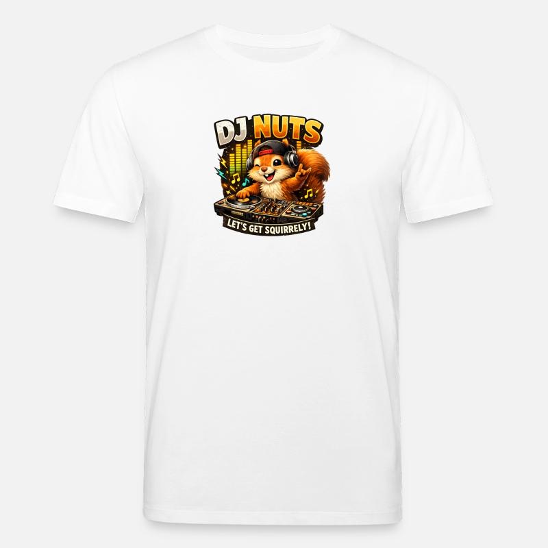 Eichhörnchen DJ Nuts süßes Squirrel lustig - Stanley/Stella Unisex Bio-T-Shirt CREATOR  - Weiß