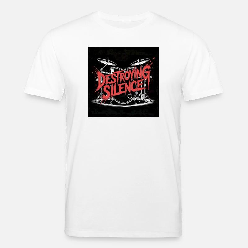 Destroying Silence Drum Graffiti - Stanley/Stella Unisex Bio-T-Shirt CREATOR  - Weiß