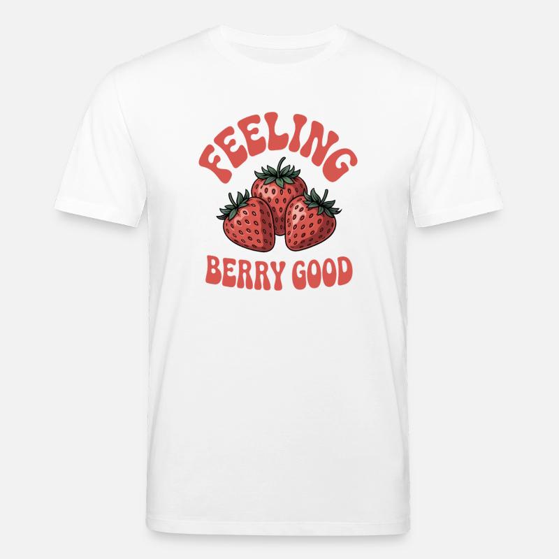 Erdbeeren Sprüche Lustiges Erdbeeren Geschenk - Stanley/Stella Unisex Bio-T-Shirt CREATOR  - Weiß