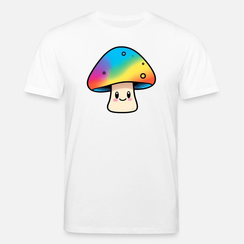 Kawaii Regenbogenpilz Design - Stanley/Stella Unisex Bio-T-Shirt CREATOR  - Weiß