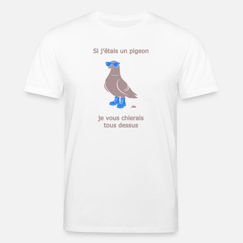 Provokative Pigeon Boots Hellblauer Humor - Stanley/Stella Unisex Bio-T-Shirt CREATOR  - Weiß