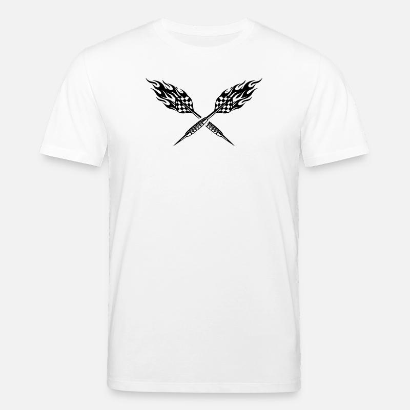 Symbole de fléchettes flammes de fléchette - T-shirt bio CREATOR Stanley/Stella Unisexe - blanc