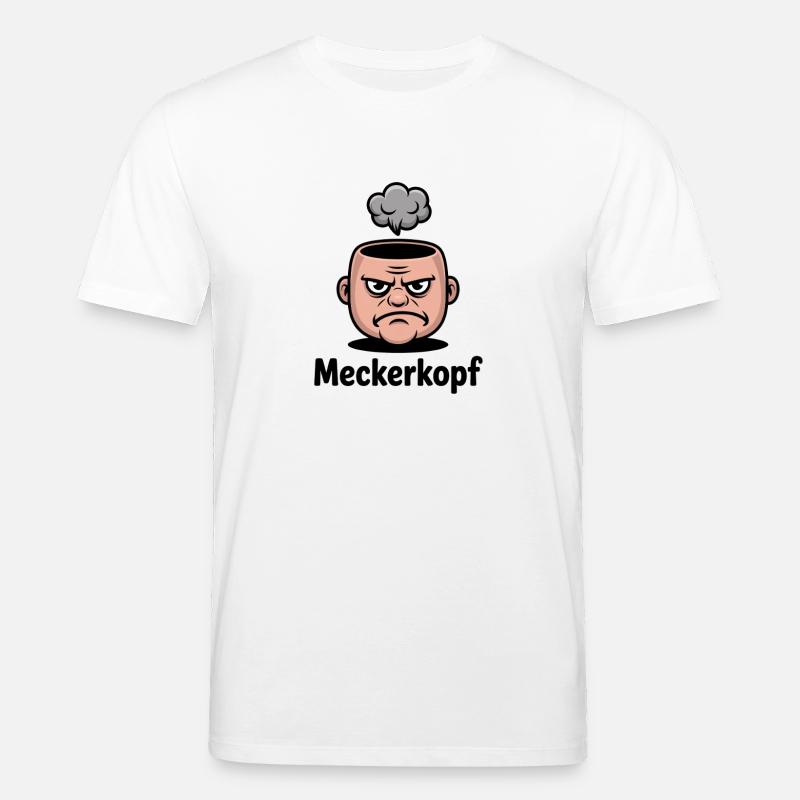 Meckerkopf Genervtes Grumpy Comic Gesicht - T-shirt bio CREATOR Stanley/Stella Unisexe - blanc