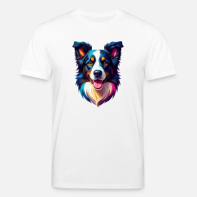 Border Collie - Ekologiczna koszulka typu unisex Stanley/Stella CREATOR  - biały