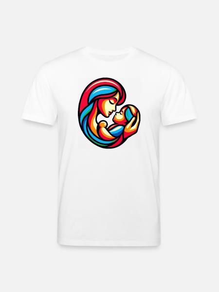 Bunte Mutter-Kind-Harmonie - Stanley/Stella Unisex Bio-T-Shirt CREATOR  - Weiß