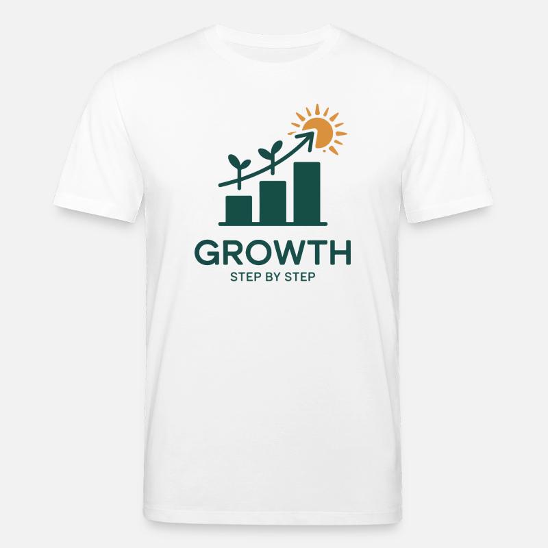 Growth Step by Step – Erfolg & Wachstum - Stanley/Stella Unisex Bio-T-Shirt CREATOR  - Weiß