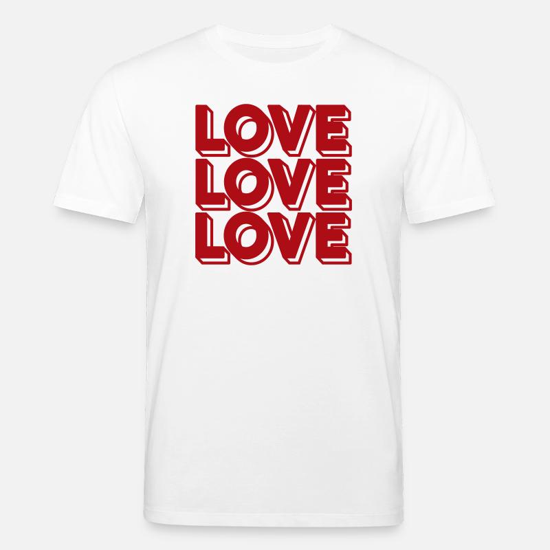 Retro Love Typografie - Stanley/Stella Unisex Bio-T-Shirt CREATOR  - Weiß