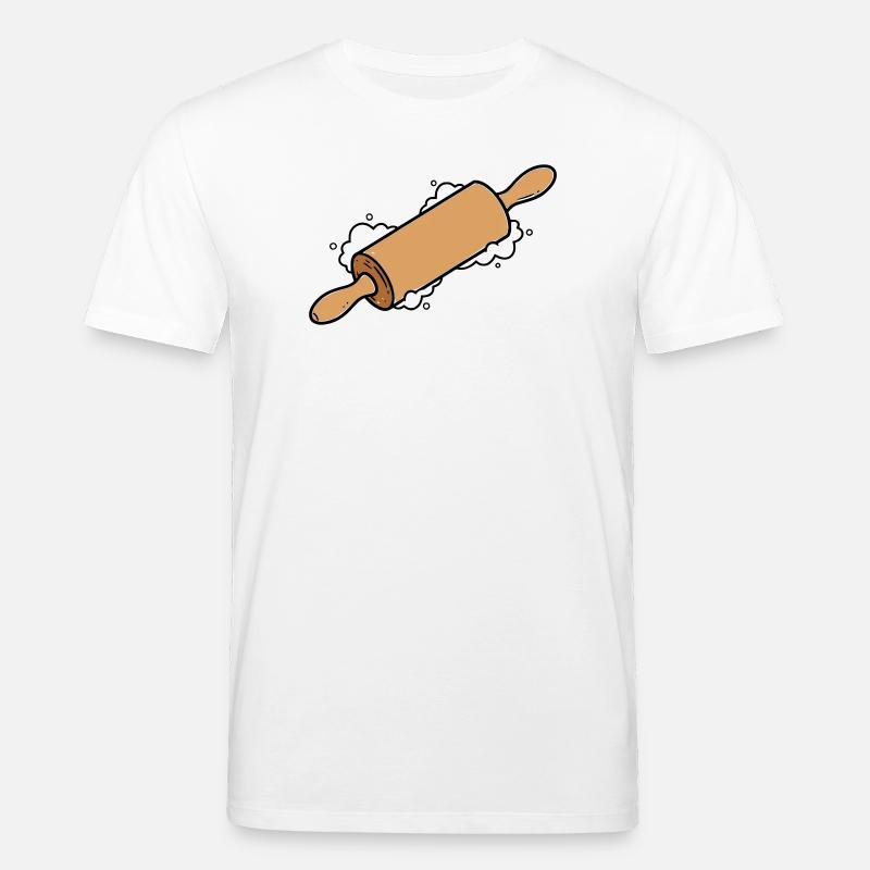 Rolling Pin Rolling Dough Roll Baking - Stanley/Stella CREATOR Unisex Organic T-Shirt - white
