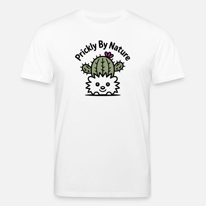 Cactus hérisson avec fleur - T-shirt bio CREATOR Stanley/Stella Unisexe - blanc