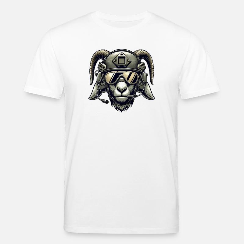 Ziege auf Mission - Stanley/Stella Unisex Bio-T-Shirt CREATOR  - Weiß