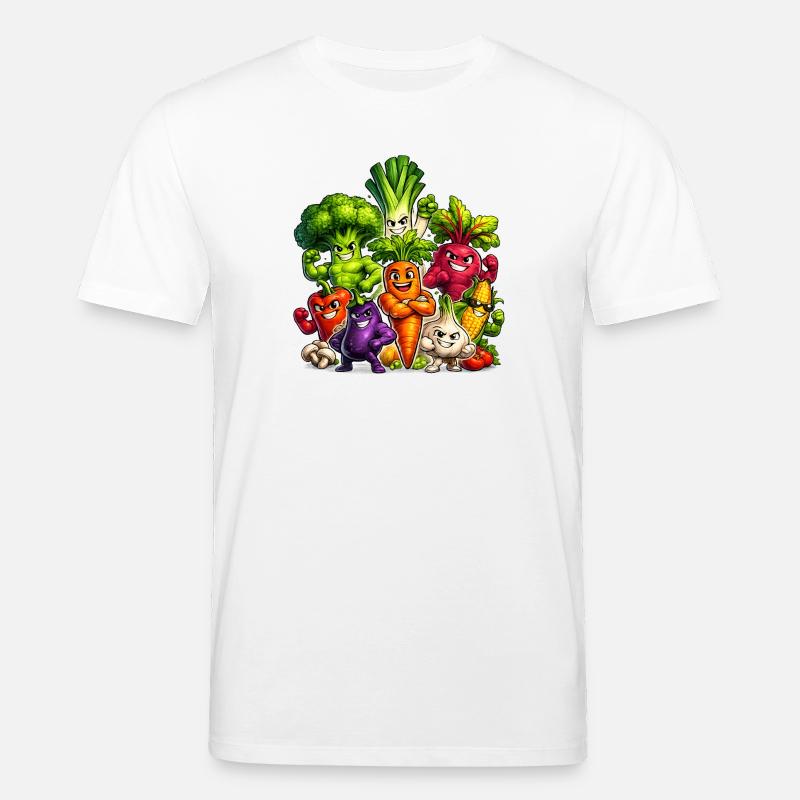 Strong vegetables in a comic look - Stanley/Stella CREATOR Unisex Organic T-Shirt - white