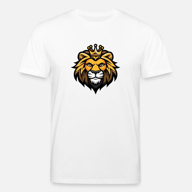 Couronne de tête de lion - T-shirt bio CREATOR Stanley/Stella Unisexe - blanc