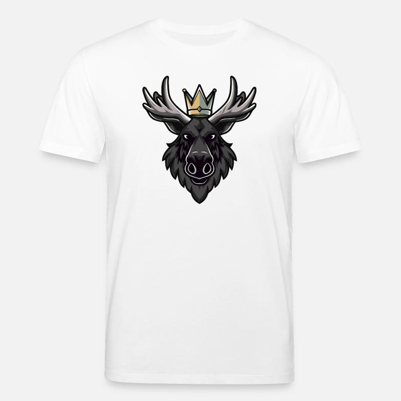 Elch Kopf Krone - Stanley/Stella Unisex Bio-T-Shirt CREATOR - Weiß