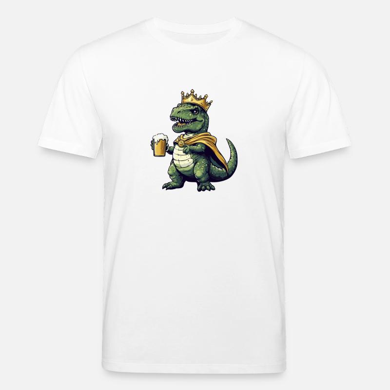 Dinosaurier T-Rex Bier König - Stanley/Stella Unisex Bio-T-Shirt CREATOR  - Weiß