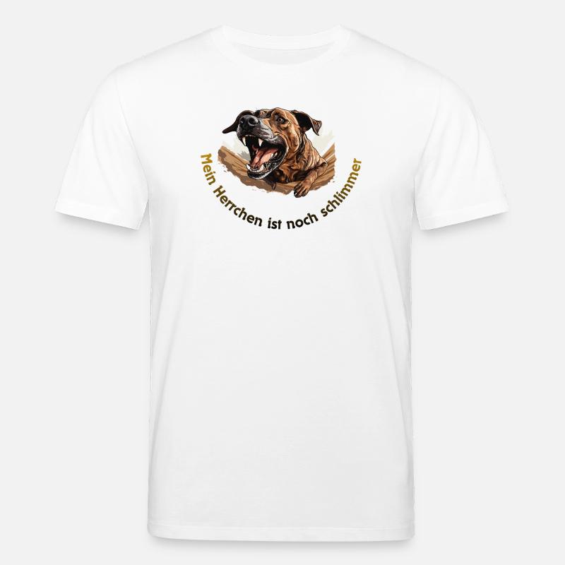 Mein Herrchen ist noch schlimmer - Stanley/Stella Unisex Bio-T-Shirt CREATOR  - Weiß