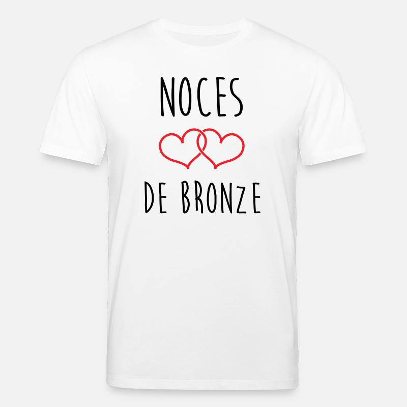 noces de bronze 22 ans d'amour - T-shirt bio CREATOR Stanley/Stella Unisexe - blanc