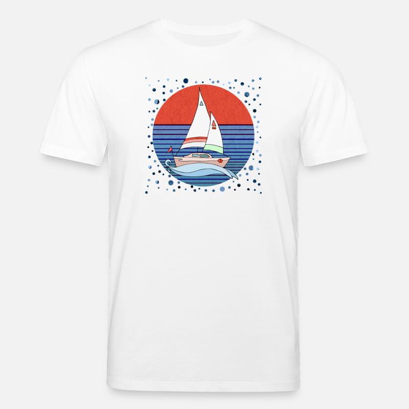 Segelboot - Stanley/Stella Unisex Bio-T-Shirt CREATOR  - Weiß