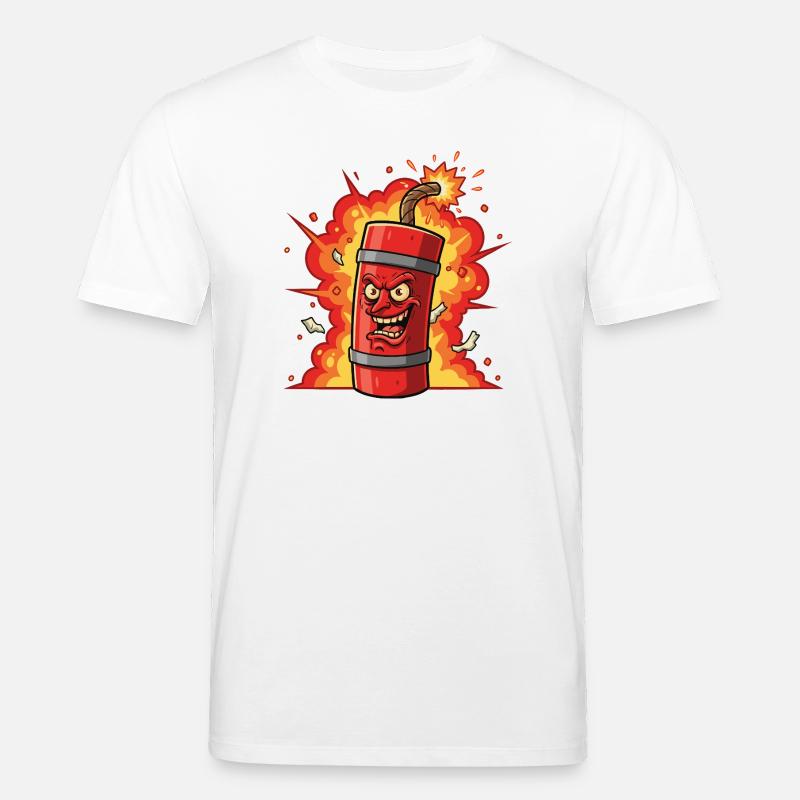Dessin animé à la dynamite éclatante - T-shirt bio CREATOR Stanley/Stella Unisexe - blanc