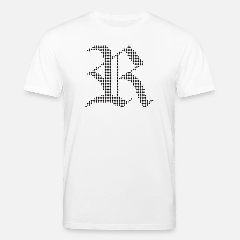 Typografisches R-Gotik-Buchstabendesign - Stanley/Stella Unisex Bio-T-Shirt CREATOR  - Weiß