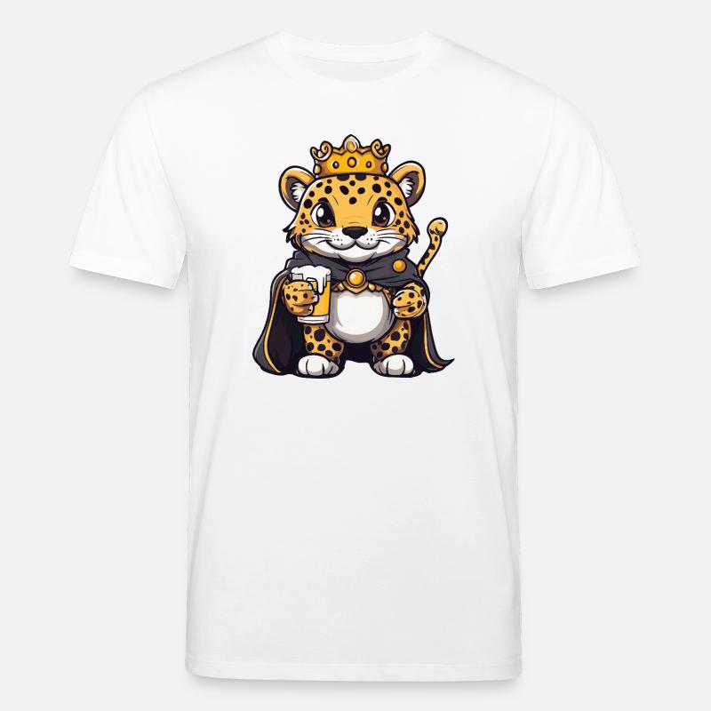 Leopard Bier König - Stanley/Stella Unisex Bio-T-Shirt CREATOR  - Weiß
