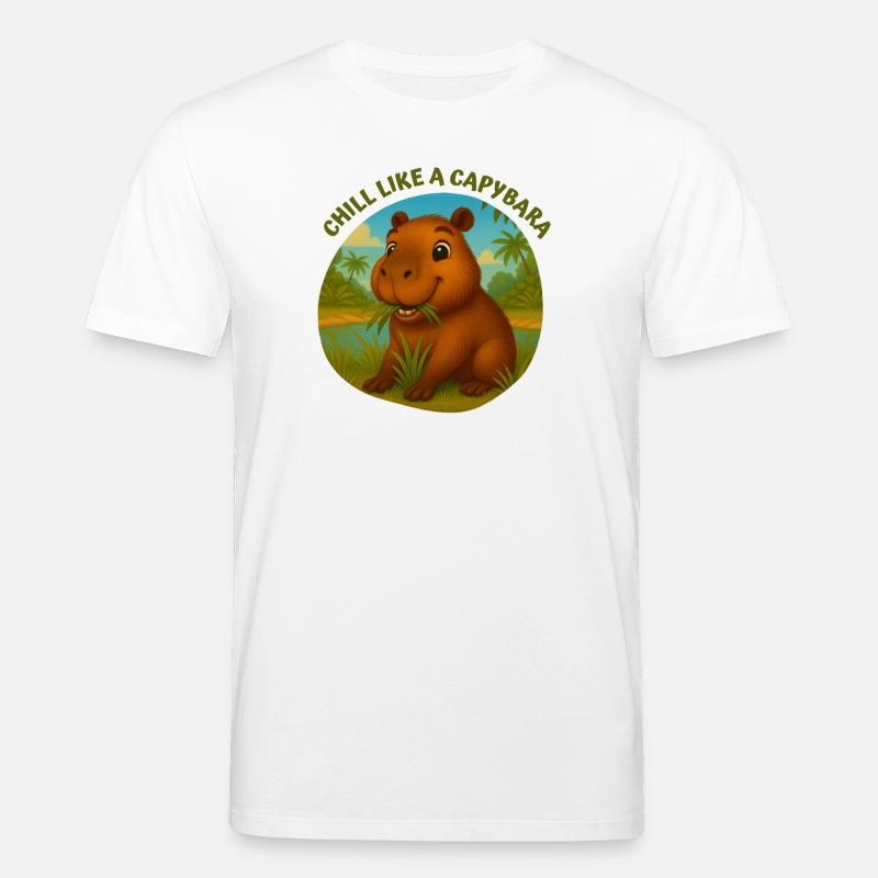 Entspann dich wie ein Kapybara - Stanley/Stella Unisex Bio-T-Shirt CREATOR  - Weiß