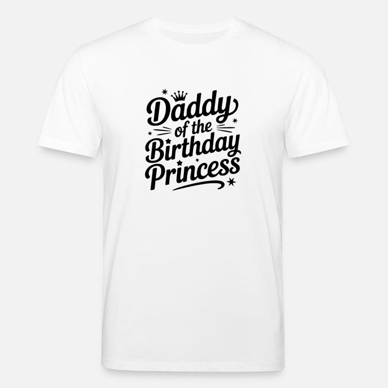 Papa de la princesse de l’anniversaire - T-shirt bio CREATOR Stanley/Stella Unisexe - blanc