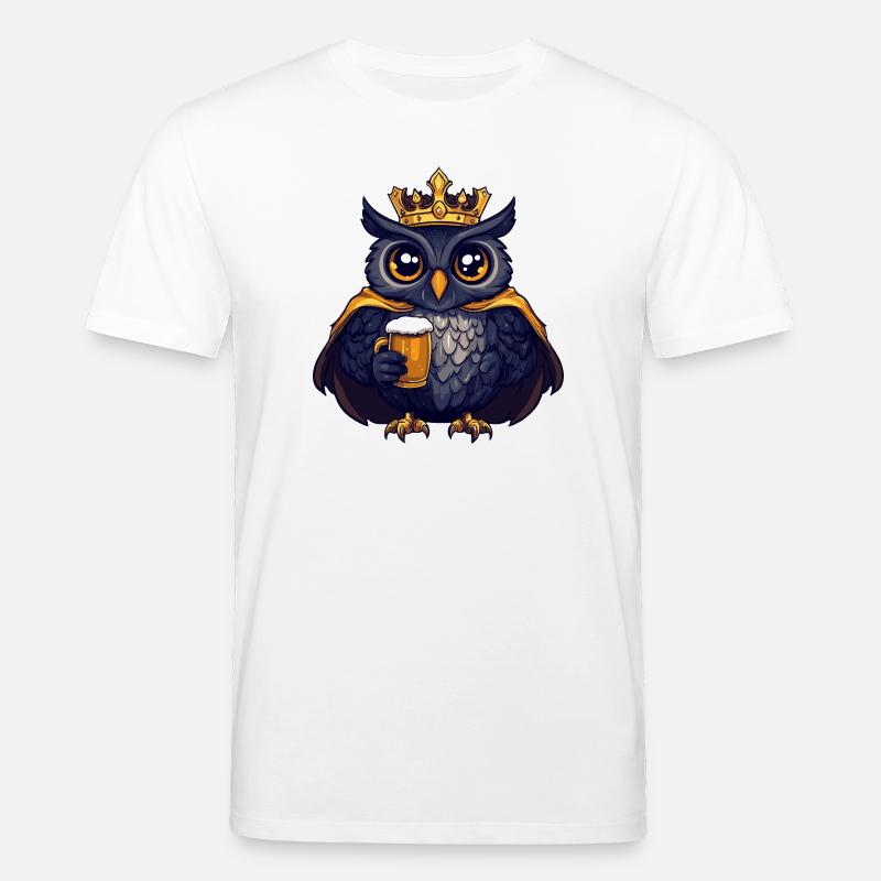 Eule Bier König - Stanley/Stella Unisex Bio-T-Shirt CREATOR  - Weiß