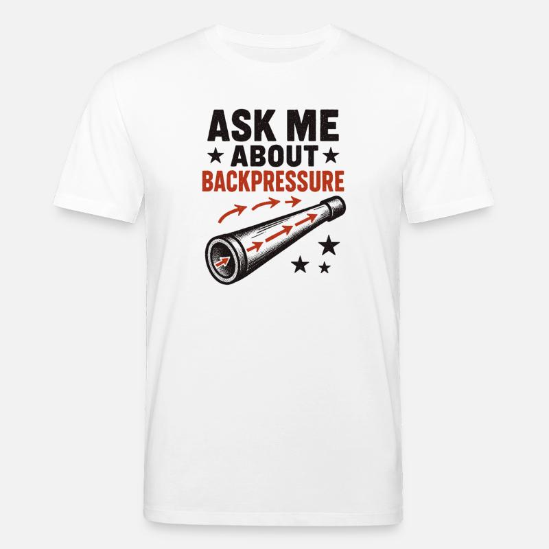 Frag mich nach Backpressure | Didgeridoo Technik - Stanley/Stella Unisex Bio-T-Shirt CREATOR  - Weiß