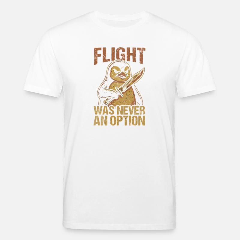 Kämpfender Pinguin mit Schwert - Stanley/Stella Unisex Bio-T-Shirt CREATOR  - Weiß