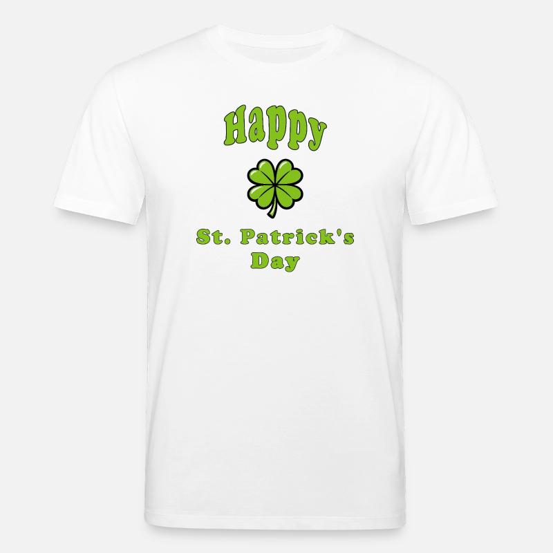 Bonne Saint-Patrick - Trèfle vert - T-shirt bio CREATOR Stanley/Stella Unisexe - blanc
